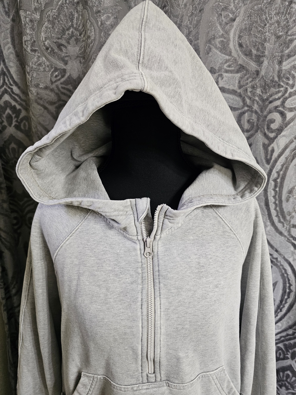 JoyLab Light Gray Half-Zip Hooded Pullover - Picture 2 of 9